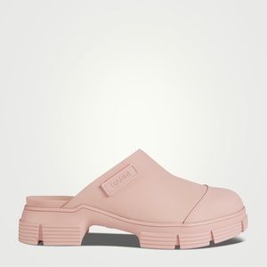 GANNI Pink rubber mules
